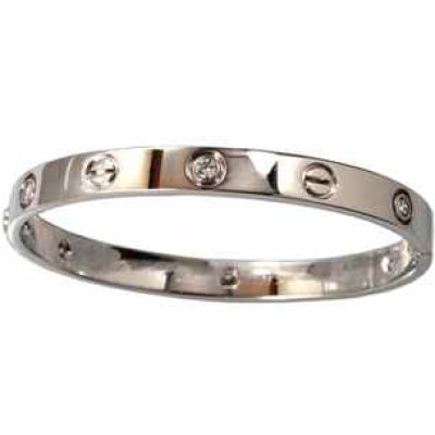 画像2: K18WGカルティエダイヤ入りラブブレス　ネジ加工修理例