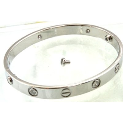 画像3: K18WGカルティエダイヤ入りラブブレス　ネジ加工修理例