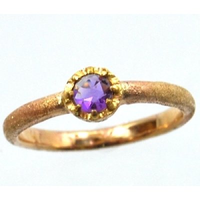 画像1: K18アメシストリング(変形直し）修理例