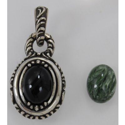 画像1: シルバー石入りペンダントトップ　石替え例