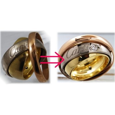 画像1: ☆カルティエのマストエッセンスリングの修理例☆ スリーカラー