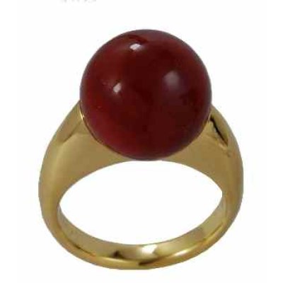 画像1: K18血赤サンゴリングオーダー加工例