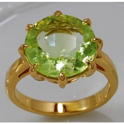 画像1: K18アンティークガラス入りリング　オーダー加工例