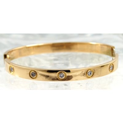 画像1: K18イエローゴールド、カルティエ　ラブブレスダイヤ入り修理例