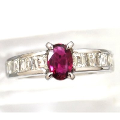 画像1: Pt900ルビーダイヤ入りリング（指輪）リフォーム加工例