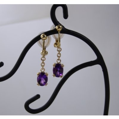 画像1: Ｋ18アメジストイヤリングオーダー加工例