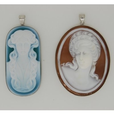 画像1: SV925カメオペンダントオーダー加工例