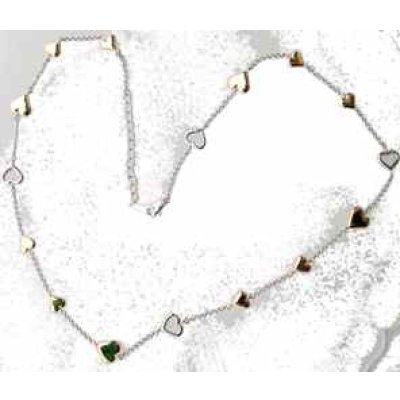 画像1: K18WG、K18ハートステーションネックレスオーダー加工