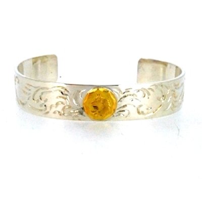 画像1: シルバーバングルに彫りを入れてのご注文に応えて