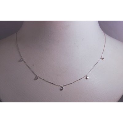 画像1: K18WGダイヤデザインネックレス