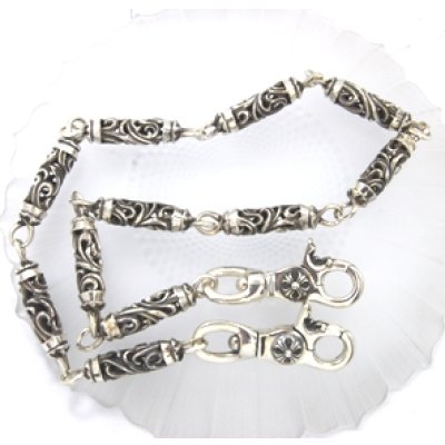 画像6: シルバーウォレットチェーンのナスカン・スイベル（回転カン）の真棒制作、バネ取り付け