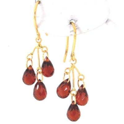 画像2: K18ガーネットブリオレットピアスリフォーム