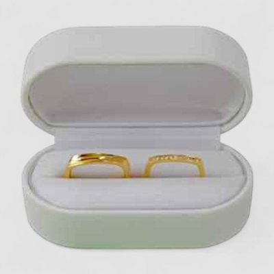 画像4: 【オーダー制作例】K18ゴールド 変形スクエアのマリッジリング