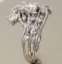 他の写真1: ダイヤ立て爪リング（指輪）、ダイヤファッションリングで1本のダイヤリングにリフォーム