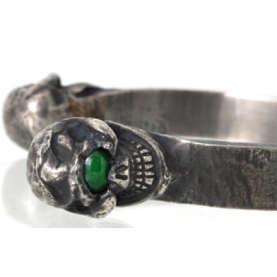 画像7: 【STOPLIGHT】ストップライト・2スカルバングルに石留め