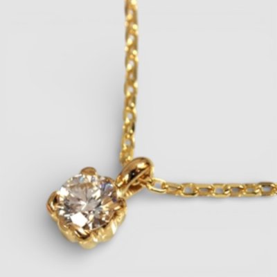 画像4: 【リフォーム例】立爪リングをK18YG一粒ダイヤネックレスへ