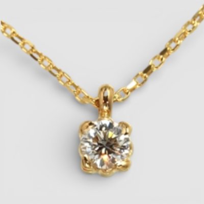 画像3: 【リフォーム例】立爪リングをK18YG一粒ダイヤネックレスへ