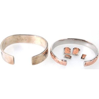 画像3: シルバー製ピンクゴールドメッキ入りのハワイアンジュエリーバングルのサイズ直し