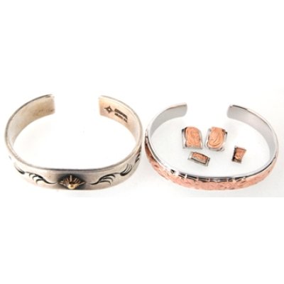 画像2: シルバー製ピンクゴールドメッキ入りのハワイアンジュエリーバングルのサイズ直し