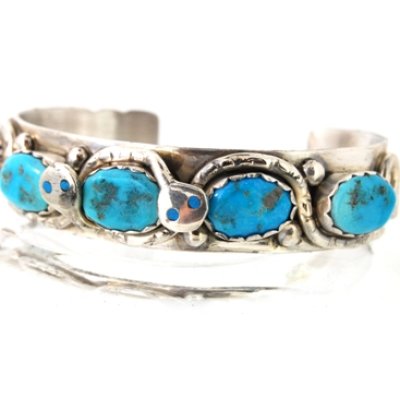 画像6: シルバーターコイズバングル(ブレスレット)の紛失したターコイズ1個の石合わせ及び石留め