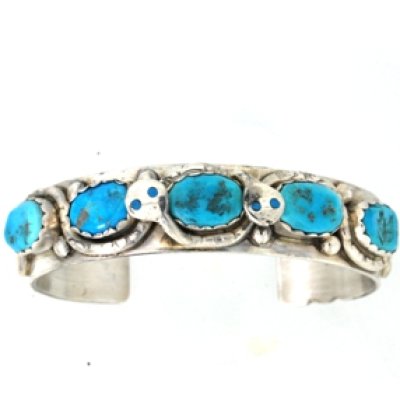 画像3: シルバーターコイズバングル(ブレスレット)の紛失したターコイズ1個の石合わせ及び石留め