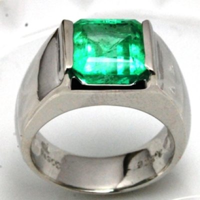 画像2: Pt900エメラルドダイヤリングをシンプルなデザインにリフォーム制作