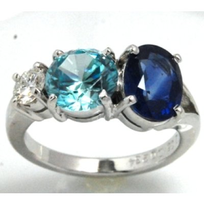 画像2: 3本の指輪の石を使って1本の指輪にリフォーム制作