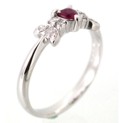 画像3: 中石がなくなったK14WGダイヤ入りリングの中石合わせ、石留め