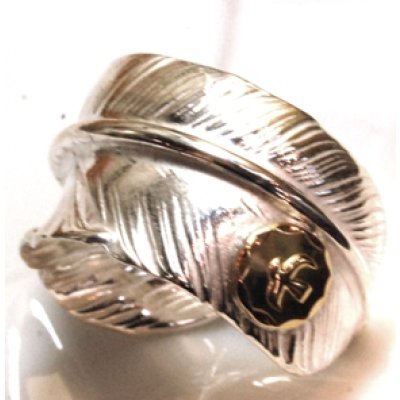 画像1: ゴローズフェザー、イーグル付きペンダントをリング（指輪）にカスタマイズ