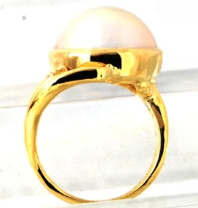 画像3: 片方になったK18マベパールのイヤリングを指輪にリフォーム