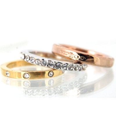 画像1: 【COACH】コーチ3連リング(スタッカブル パヴェ ロゴリングセット）のサイズ直し