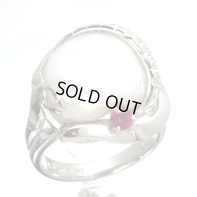 画像1: Pt900（プラチナ）ケシパールファッションリングオーダー制作