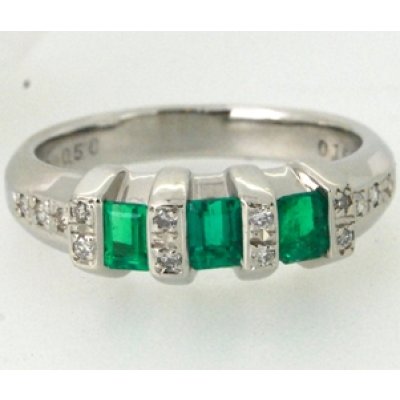 画像4: Pt900エメラルド、ダイヤ入りリングのサイズ直し