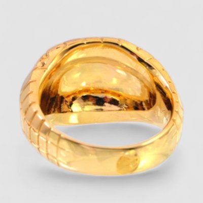 画像5: 【オーダー例】18金家紋入り印台風リング製作