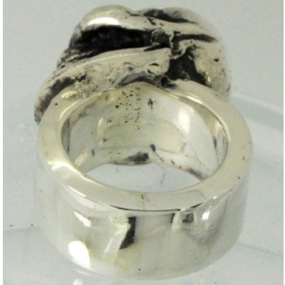 画像3: 【STOPLIGHT】ストップライト サイドスカルシルバーリング　ガーネット入りサイズ直し及び石取り替え例