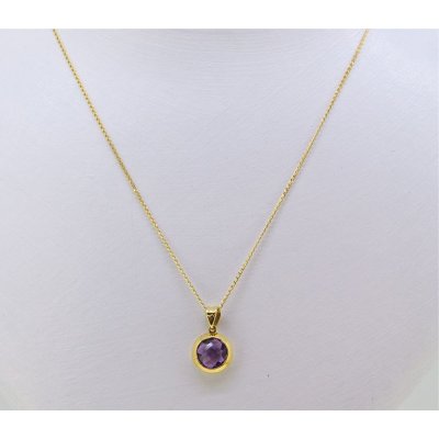 画像5: K18アメジストカットネックレス
