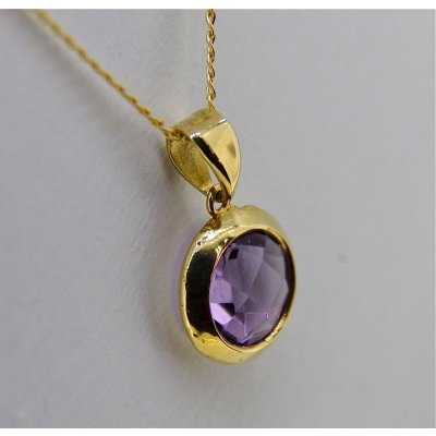 画像8: K18アメジストカットネックレス