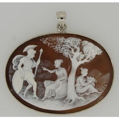 画像1: カメオペンダント制作例