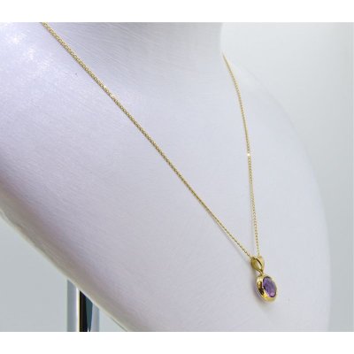 画像6: K18アメジストカットネックレス