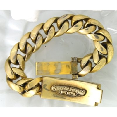 画像4: 【Chrome Hearts】クロムハーツ フローラルクロス IDブレスレットクラッシックチエーンのロジウムメッキ