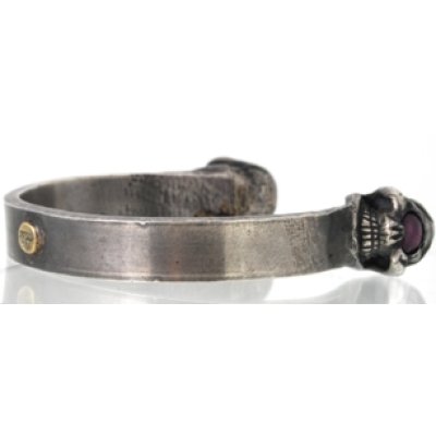 画像4: 【STOPLIGHT】ストップライト・2スカルバングルに石留め