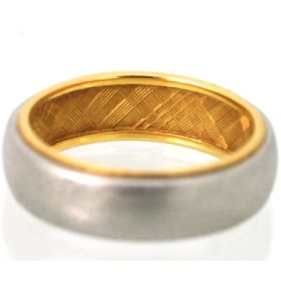 画像2: 【Burberry】Pt900/K18コンビのバーバリーのマリッジリングのサイズ直し