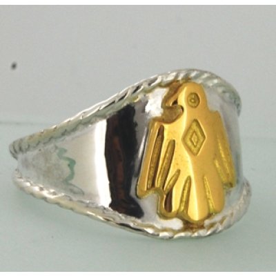 画像3: 【goro's】ゴローズ イーグルメタル付き印台リングサイズ直し例