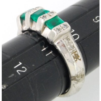 画像2: Pt900エメラルド、ダイヤ入りリングのサイズ直し