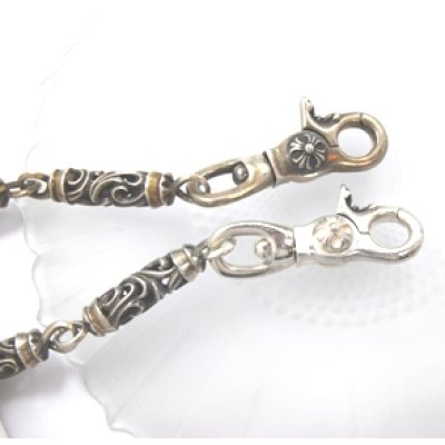 画像5: シルバーウォレットチェーンのナスカン・スイベル（回転カン）の真棒制作、バネ取り付け