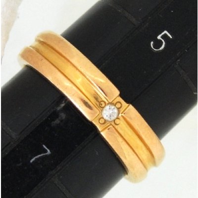 画像1: K18ダイヤ入りピンクゴールドリングのサイズ直し