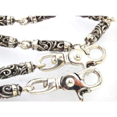 画像7: シルバーウォレットチェーンのナスカン・スイベル（回転カン）の真棒制作、バネ取り付け