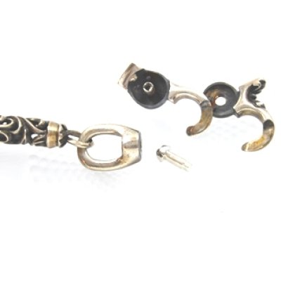 画像3: シルバーウォレットチェーンのナスカン・スイベル（回転カン）の真棒制作、バネ取り付け