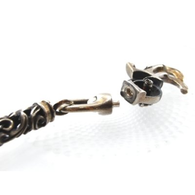 画像4: シルバーウォレットチェーンのナスカン・スイベル（回転カン）の真棒制作、バネ取り付け