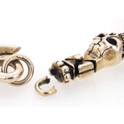 画像1: 切れたシルバーウォレットチェーンの修理例